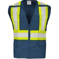 Ironwear Standard Polyester Mesh Safety Vest w/ Zipper & Radio Clips (Blue/X-Large) 1287-BZ-RD-XL